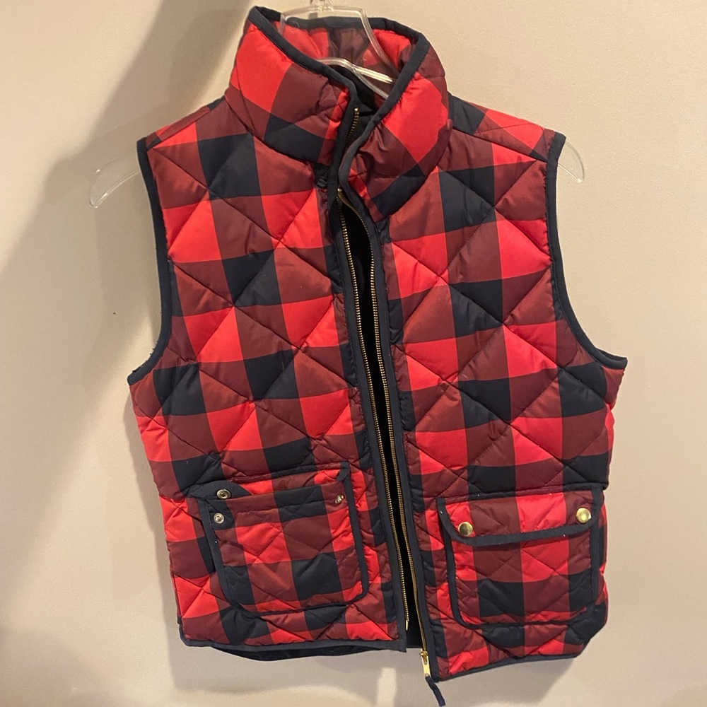 Jcrew plaid puffer vest. Size small